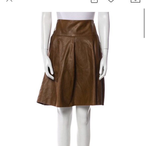 Brunello Cucinelli Dresses & Skirts - Buttery-soft Brunello Cucinelli full brown leather skirt with pockets